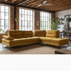 Canapé d'angle avance-recule en tissu BIRMAN