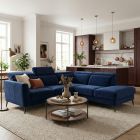 Canap&eacute; d'angle en tissu BARNEY