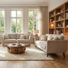 Canap&eacute; droit en tissu MERIMEE