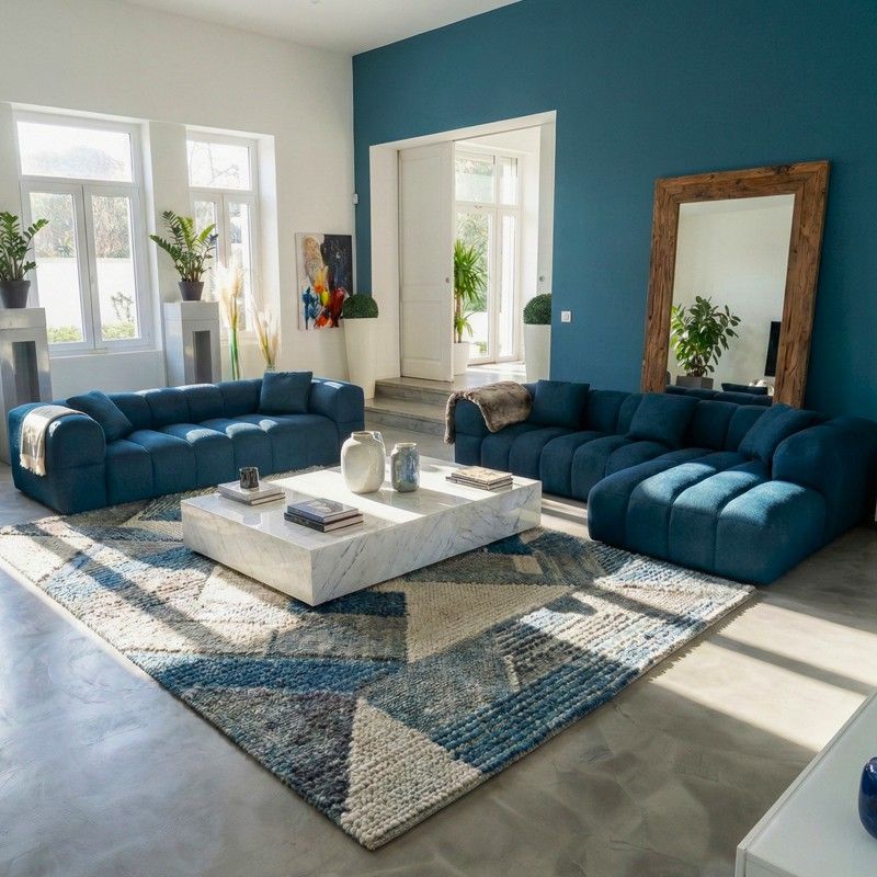 Canap&eacute; droit en tissu RUBY