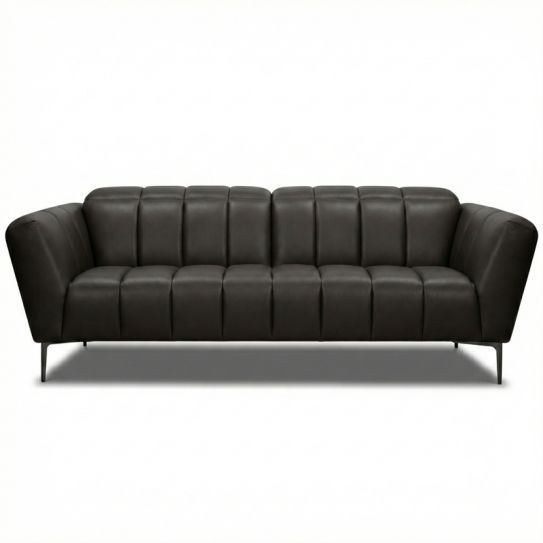 Canap&eacute; droit en cuir GABY 2