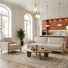 Canap&eacute; droit en tissu AILEY