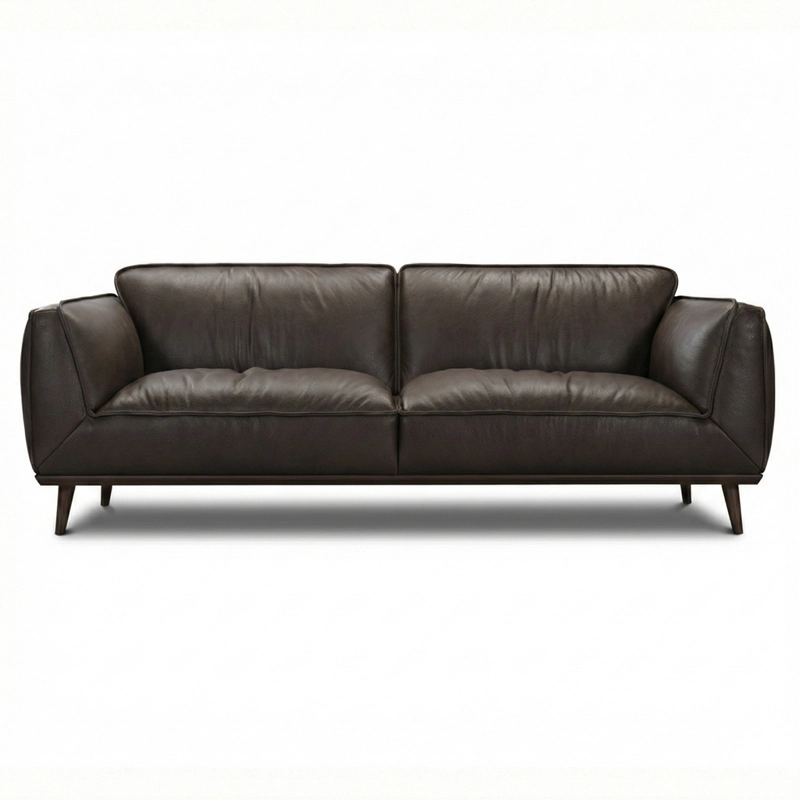 Canap&eacute; droit en cuir DINO