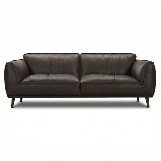 Canap&eacute; droit en cuir DINO