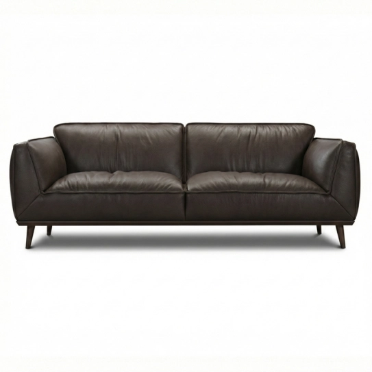 Canap&eacute; droit en cuir DINO