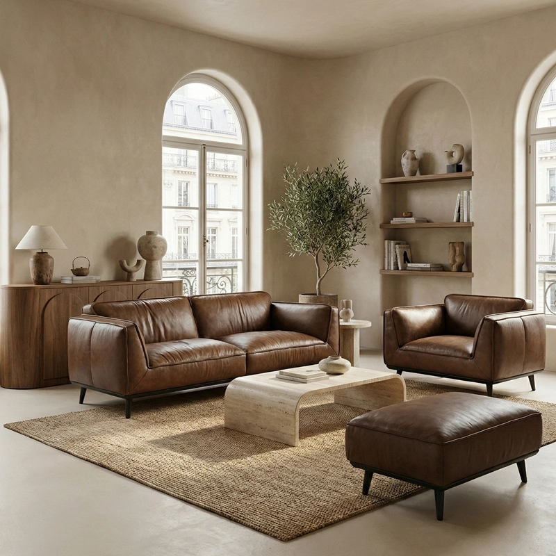 Fauteuil en cuir DINO