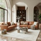 Canapé droit en cuir HARMONY Canapé droit en cuir HARMONY