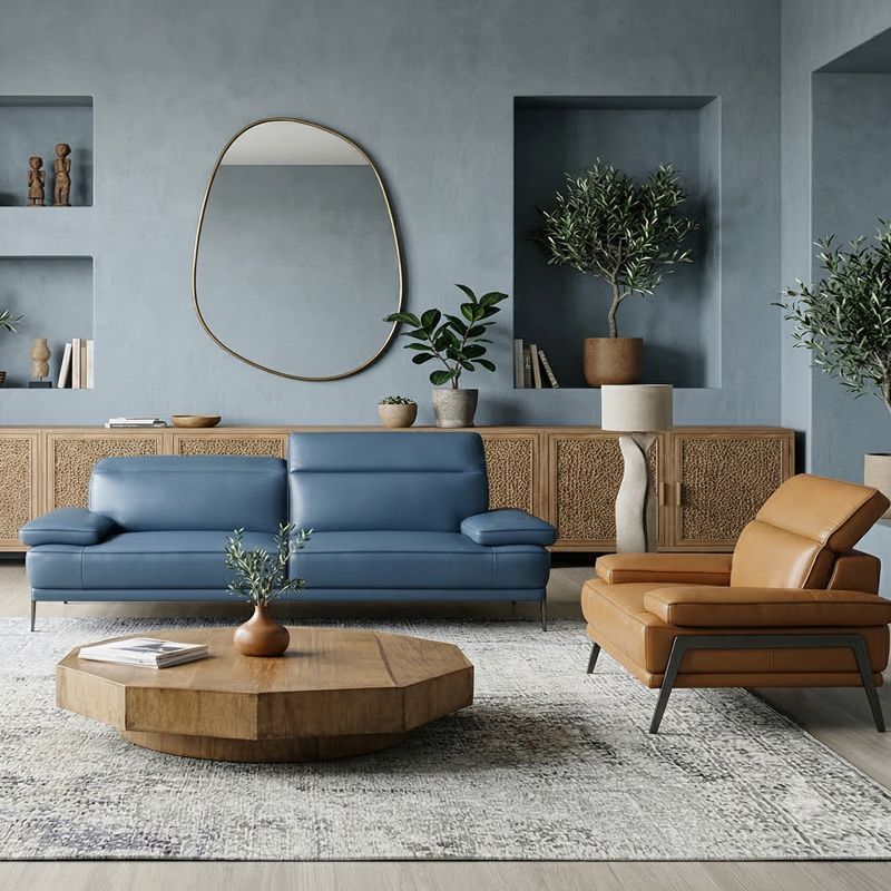 Fauteuil en cuir BELUNA