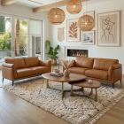 Canapé droit en cuir MICHA Canapé droit en cuir MICHA