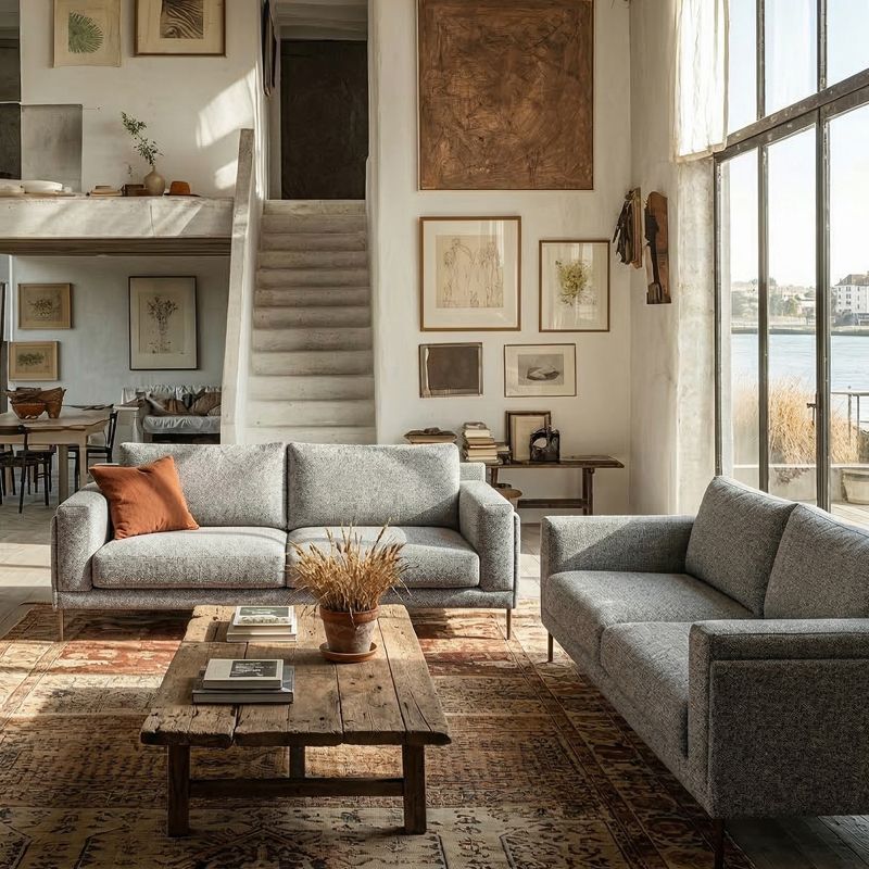 Canapé droit en tissu STAN Canapé droit en tissu STAN