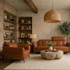 Fauteuil en cuir relax ELYSEE