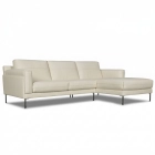 Canap&eacute; d'angle en cuir STAN