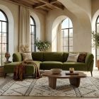 Canap&eacute; d'angle en tissu GIULIA