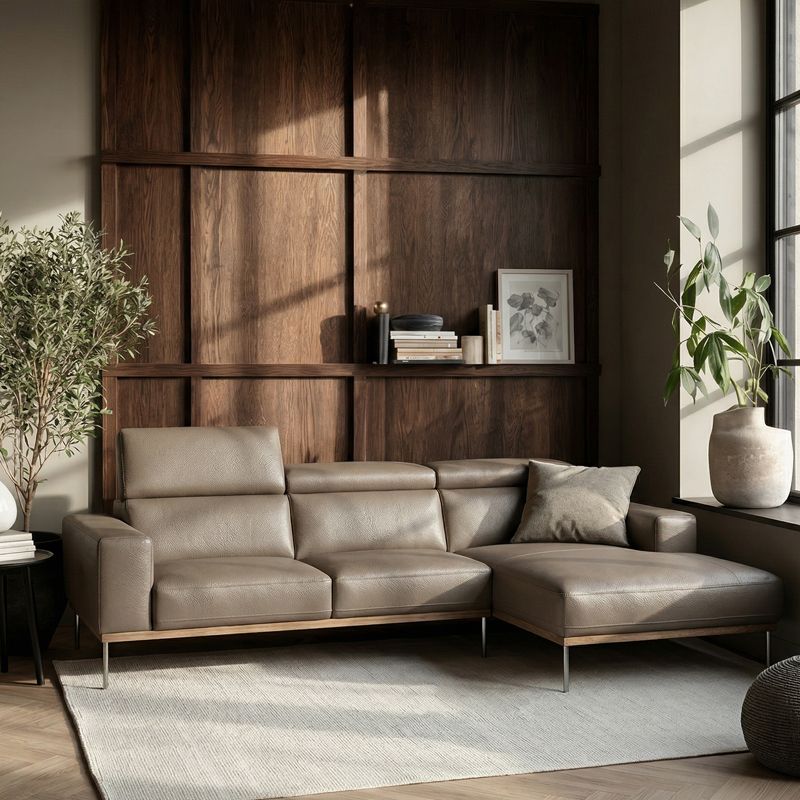 Canap&eacute; d'angle en cuir SIMON