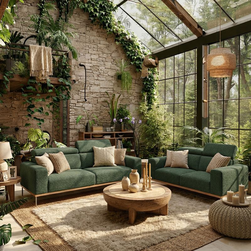 Canap&eacute; droit en tissu SIMON