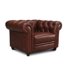Fauteuil en cuir CHESTERFIELD