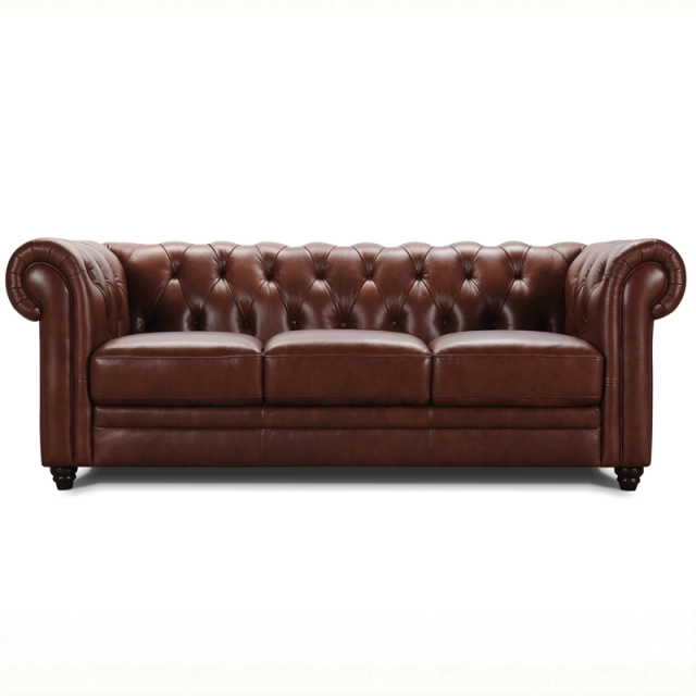 Canap&eacute; cuir Chesterfield