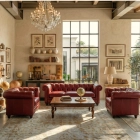 Canap&eacute; cuir Chesterfield