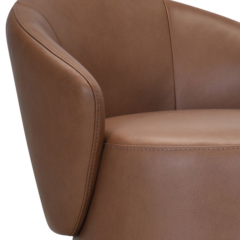 Fauteuil pivotant en cuir CARBEA