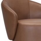 Fauteuil pivotant en cuir CARBEA