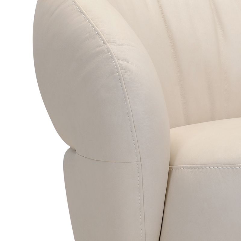 Fauteuil pivotant en cuir CALISSO