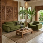 Fauteuil relax en tissu MARCUS