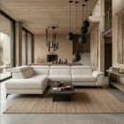 Canap&eacute; d'angle relax en tissu MARCUS