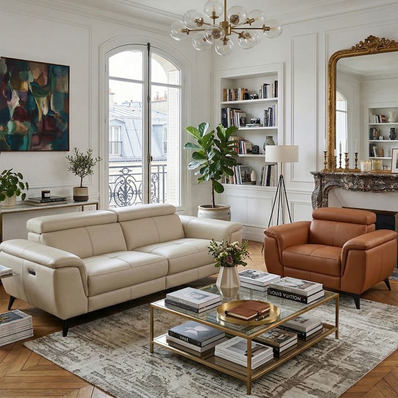 Fauteuil relax en cuir MARCUS