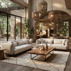 Canap&eacute; droit en tissu PALOMA