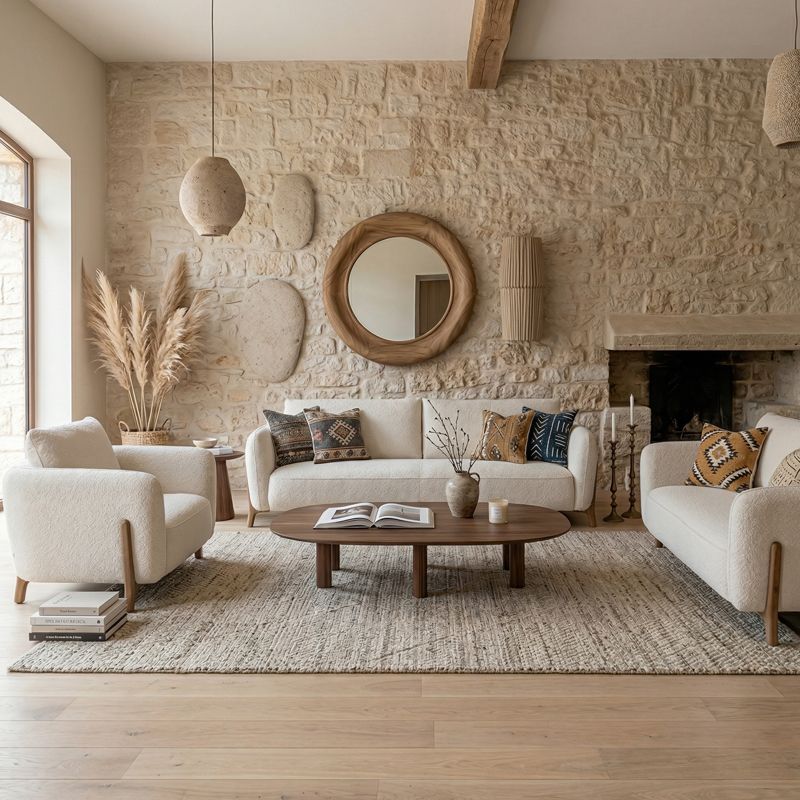 Fauteuil en tissu LUANA