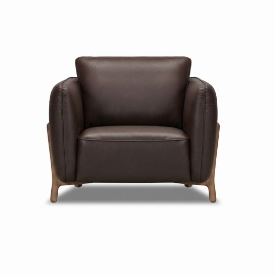 Fauteuil en cuir LUANA