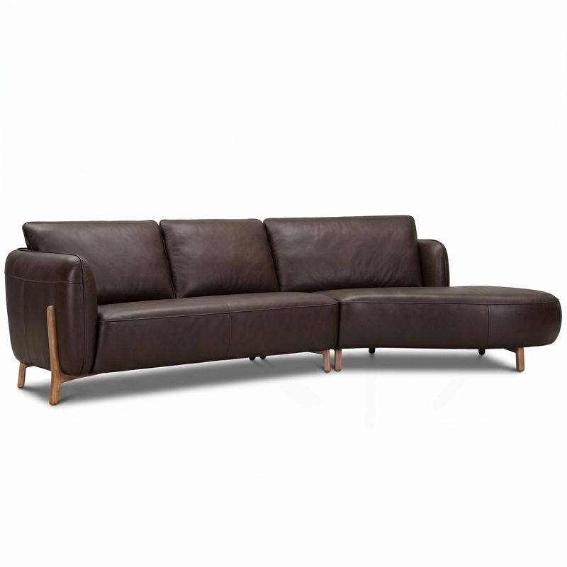 Canap&eacute; d'angle en cuir LUANA