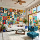 Canap&eacute; droit en tissu CURBY