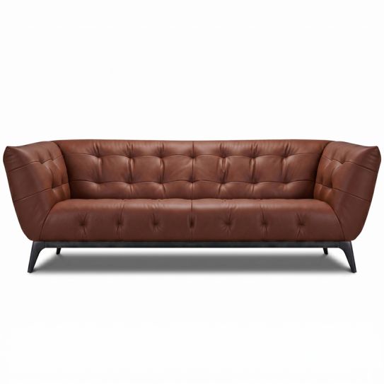 Canap&eacute; droit en cuir NOLA