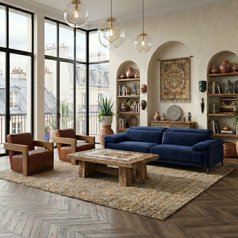 Fauteuil en cuir KALINA