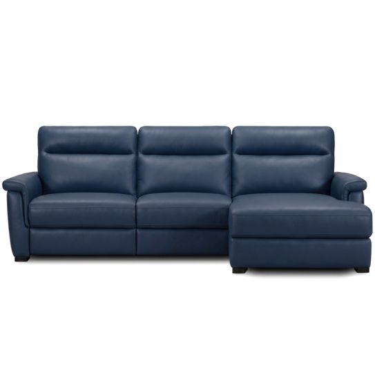 Canap&eacute; d\'angle relax en cuir JONAS