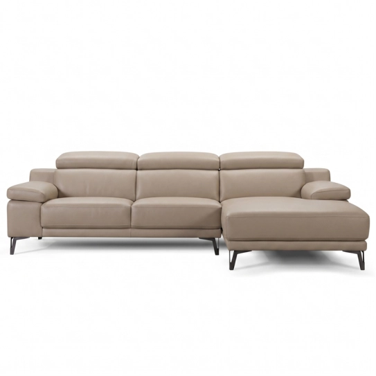Canap&eacute; d\'angle en cuir CERVIONE
