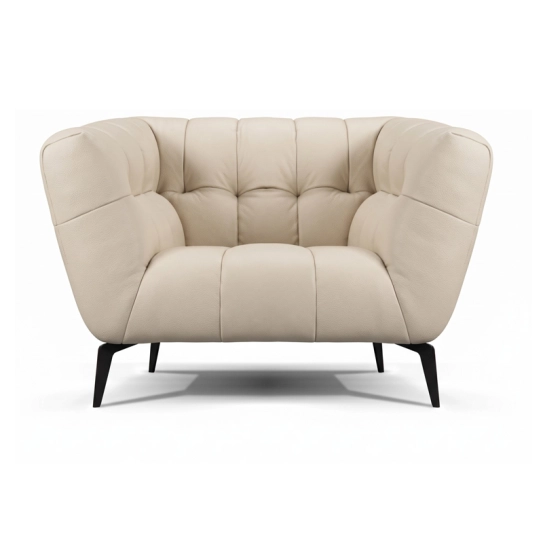 Fauteuil en cuir CURBY