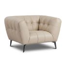 Fauteuil en cuir CURBY