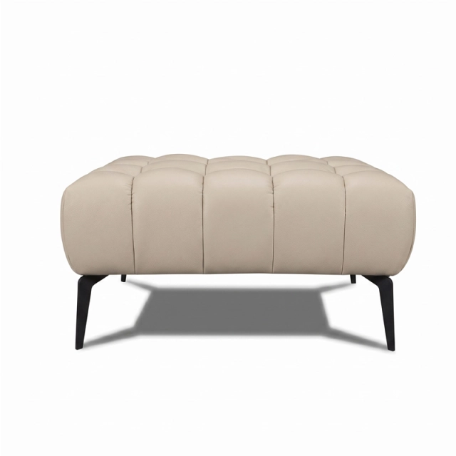 Pouf en cuir CURBY