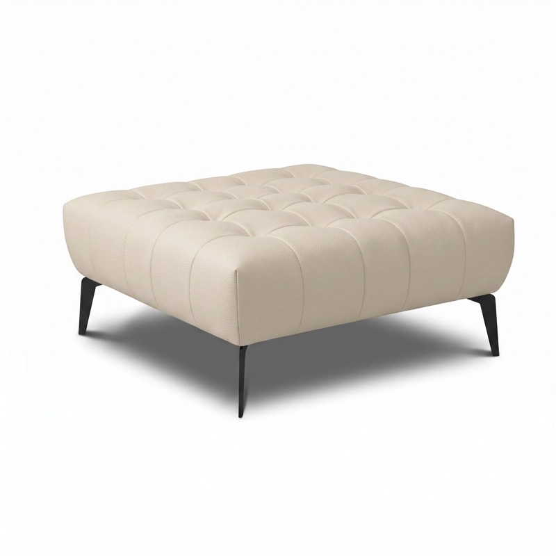 Pouf en cuir CURBY