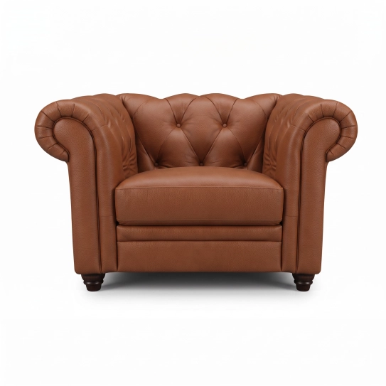 Fauteuil en cuir CHESTERFIELD