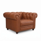 Fauteuil en cuir CHESTERFIELD