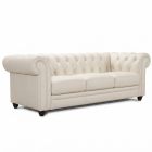 Canap&eacute; droit en cuir CHESTERFIELD