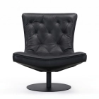 Fauteuil pivotant en cuir GRANT