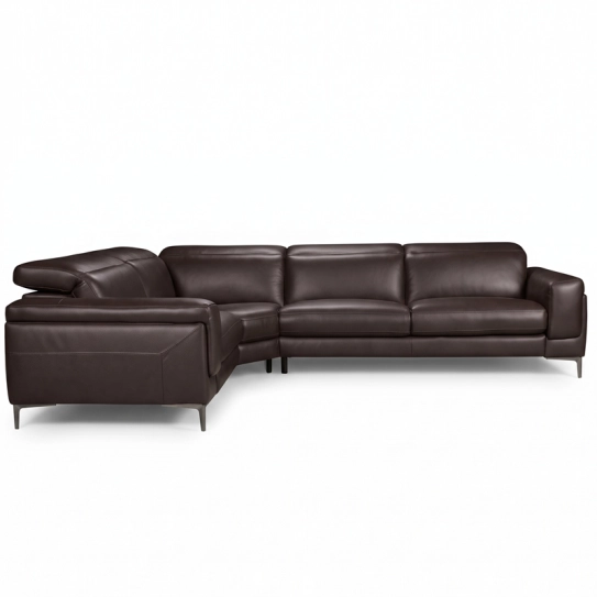 Canapé d\'angle en cuir ADAM