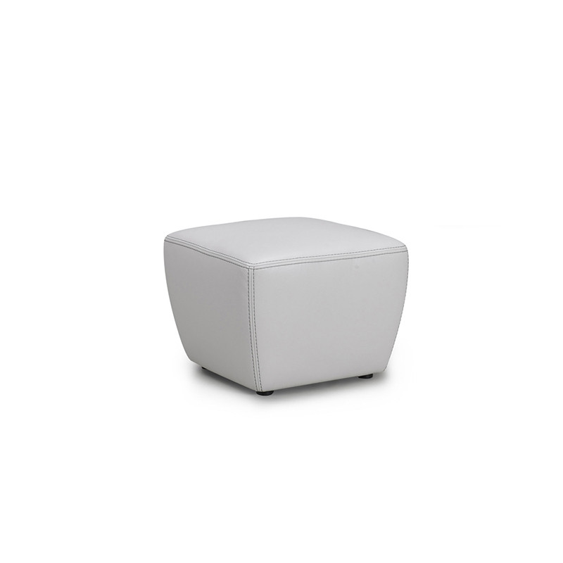 Pouf carré en cuir INTEMPOREL