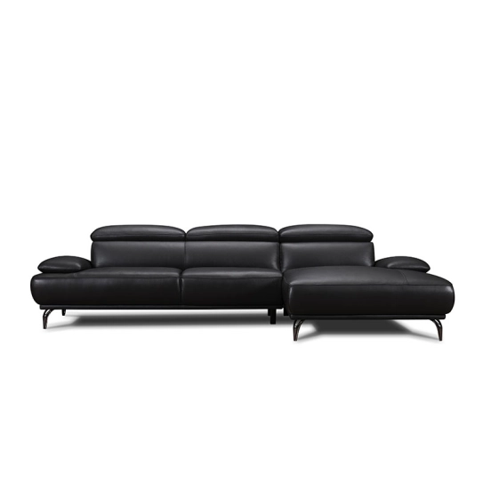 Canapé d\'angle en cuir BURLEY BASE CUIR