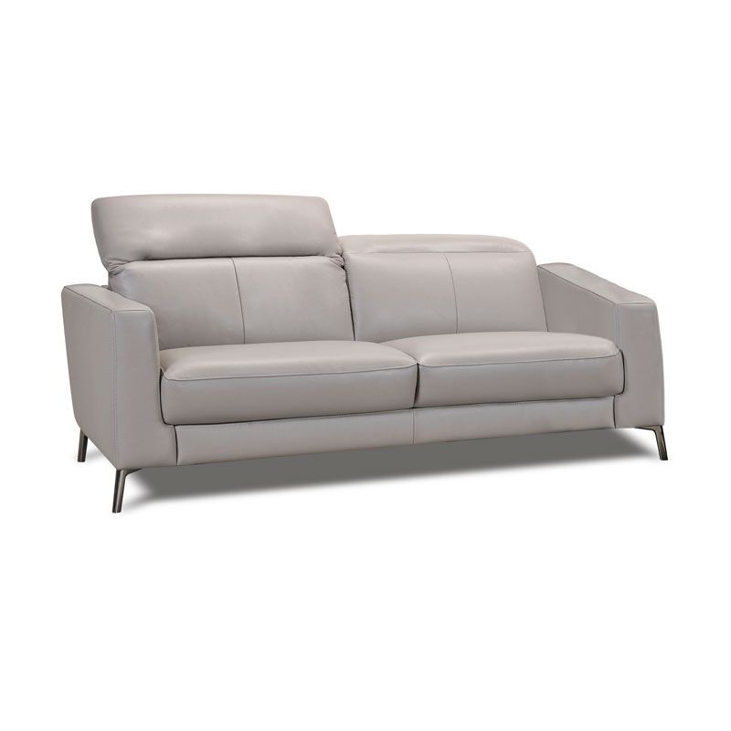 Canapé droit en cuir BARNEY