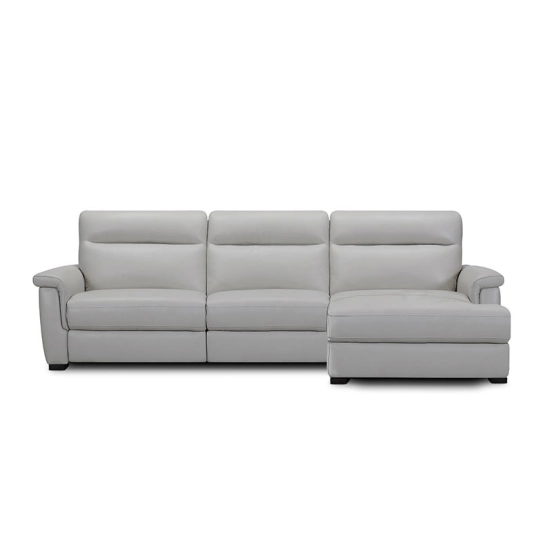 Canapé d\'angle relax en cuir JONAS